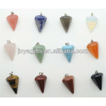 Fashion 6 Side Cone Shape semi precious stone Pendant semi precious stone pendant